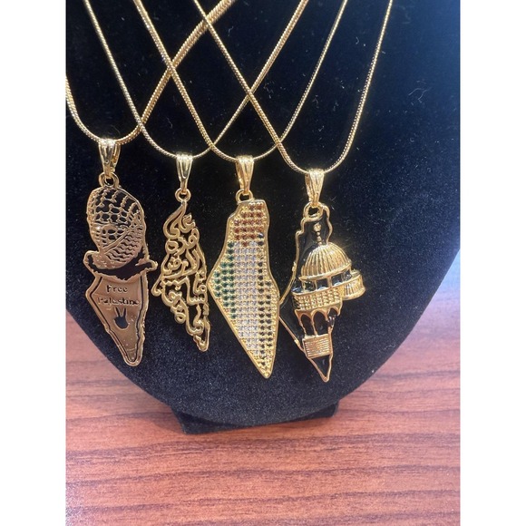 Palestine Necklace Jerusalem imitated gold gift Jewelry women  سنسال   wedding - Picture 3 of 6